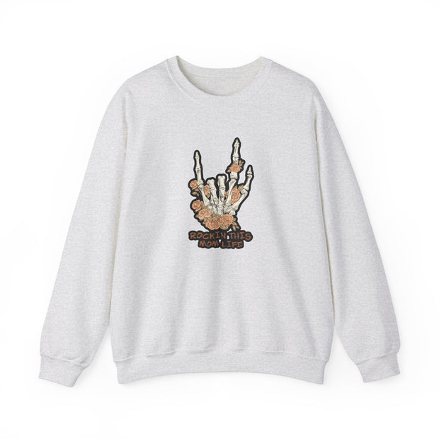 Rockin this Mom Life Unisex Heavy Blend™ Crewneck Sweatshirt