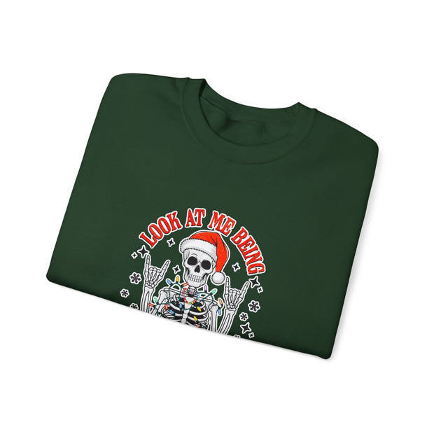 Festive Skeleton Unisex Heavy Blend™ Crewneck Sweatshirt