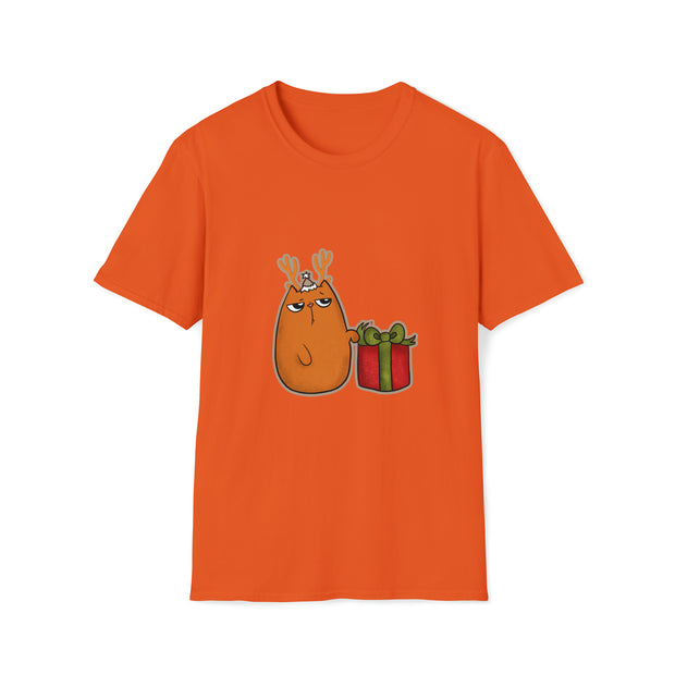 Christmas cat Unisex Softstyle T-Shirt