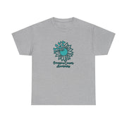 Ovarian Cancer Sunflower Unisex Heavy Cotton Tee