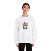 Tea Cup Flowers & Birds Unisex Heavy Blend™ Crewneck Sweatshirt
