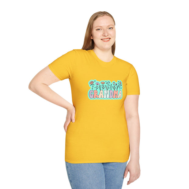 Grandma Flowers Unisex Softstyle T-Shirt