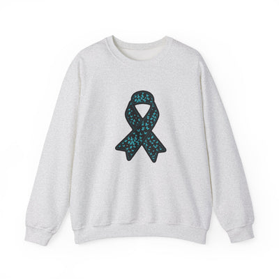 Ovarian Cancer Ribbon Unisex Heavy Blend™ Crewneck Sweatshirt