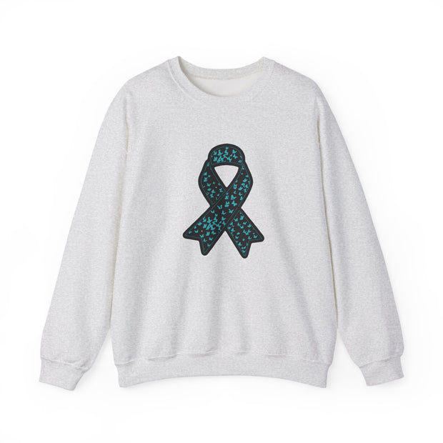Ovarian Cancer Ribbon Unisex Heavy Blend™ Crewneck Sweatshirt