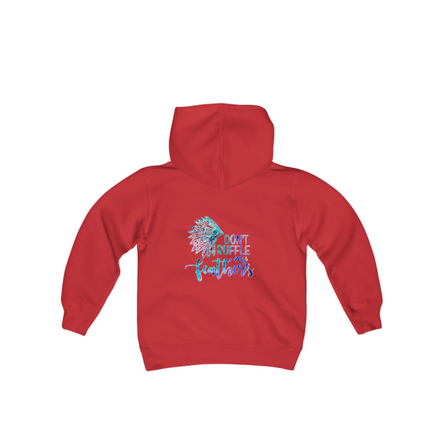 Don’t Ruffle My Feathers Youth Heavy Blend Hooded Sweatshirt