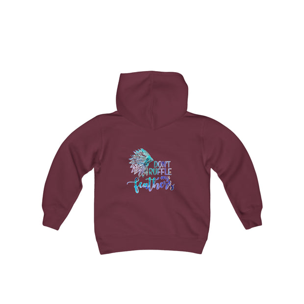 Don’t Ruffle My Feathers Youth Heavy Blend Hooded Sweatshirt