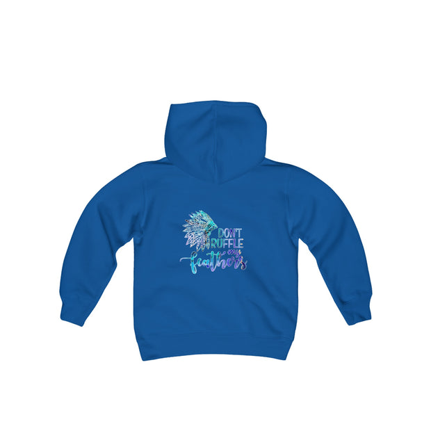 Don’t Ruffle My Feathers Youth Heavy Blend Hooded Sweatshirt