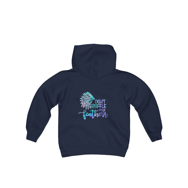 Don’t Ruffle My Feathers Youth Heavy Blend Hooded Sweatshirt