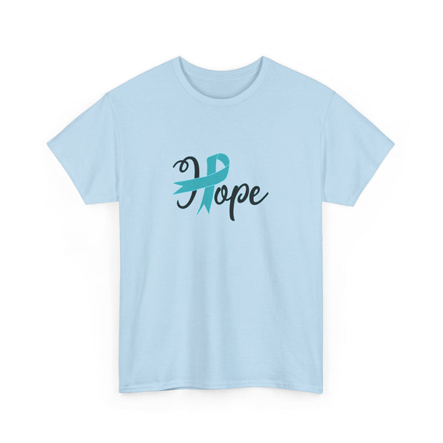 Ovarian Cancer Hope Unisex Heavy Cotton Tee