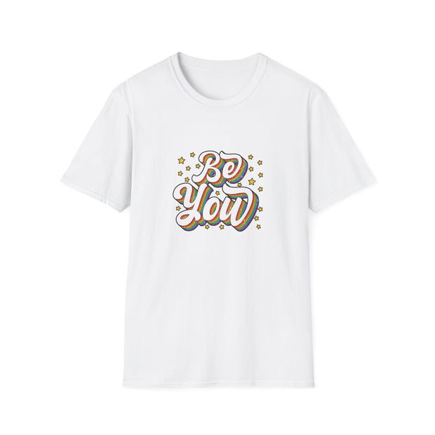 Retro Be You Pride Unisex Softstyle T-Shirt
