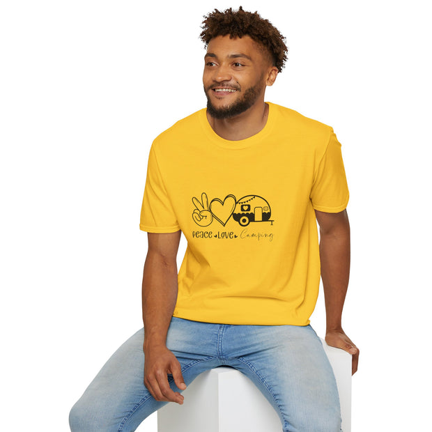 Peace Love Camping Unisex Softstyle T-Shirt