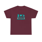 Peace Love Cure Unisex Heavy Cotton Tee
