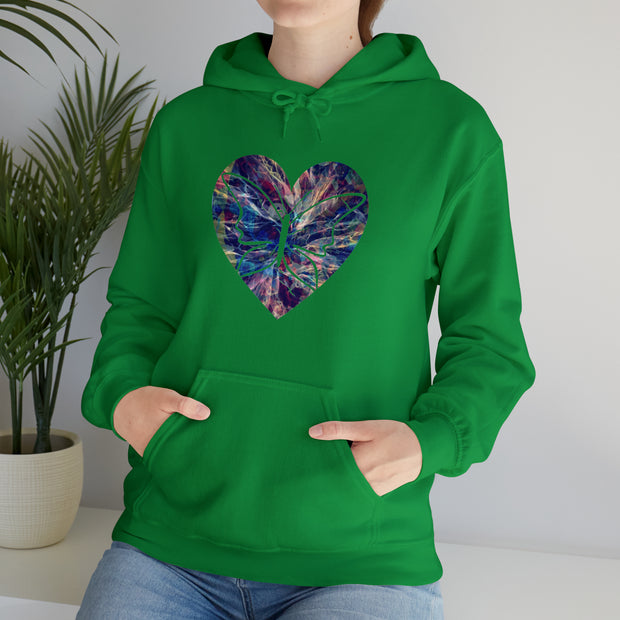 Heart Butterfly Unisex Heavy Blend™ Hooded Sweatshirt