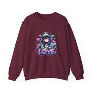 Graffiti Anime Girls Unisex Heavy Blend™ Crewneck Sweatshirt
