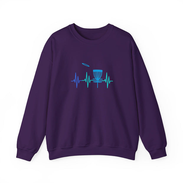 Disc Golf Heartbeat Unisex Heavy Blend™ Crewneck Sweatshirt