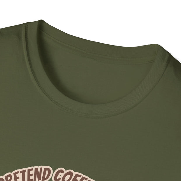 I Pretend that Coffee Helps Unisex Softstyle T-Shirt