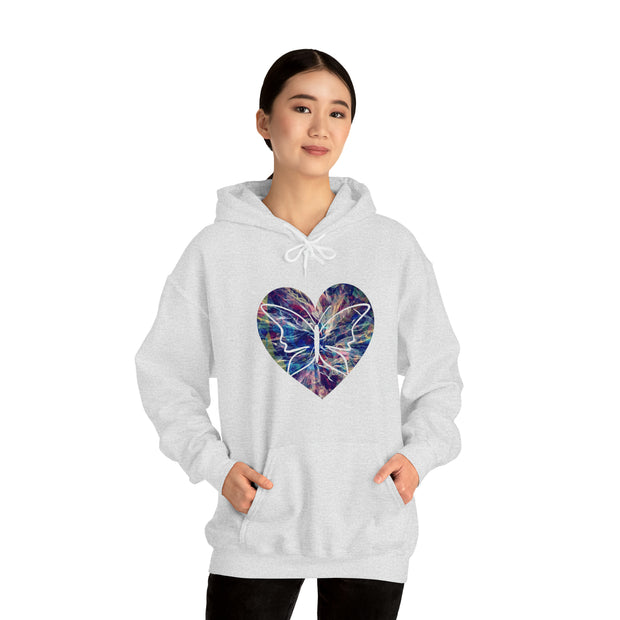 Heart Butterfly Unisex Heavy Blend™ Hooded Sweatshirt
