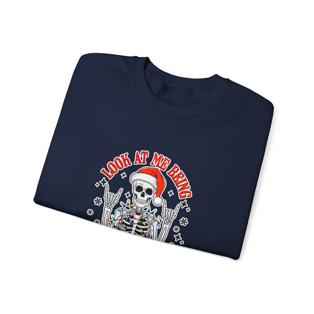 Festive Skeleton Unisex Heavy Blend™ Crewneck Sweatshirt