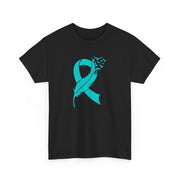Ovarian Cancer Unisex Heavy Cotton Tee