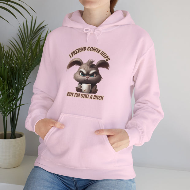 I Pretend that Coffee Helps Unisex Heavy Blend™ Hooded Sweatshirt