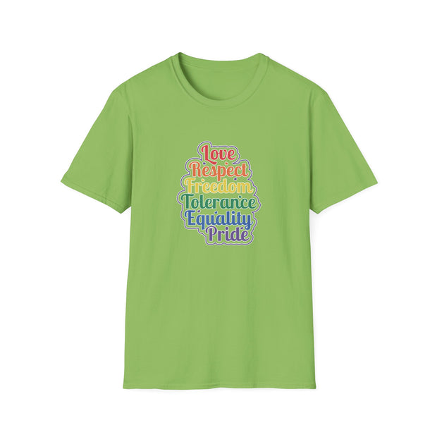 Love Respect Freedom Unisex Softstyle T-Shirt
