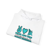 Peace Love Cure Unisex Heavy Blend™ Hooded Sweatshirt