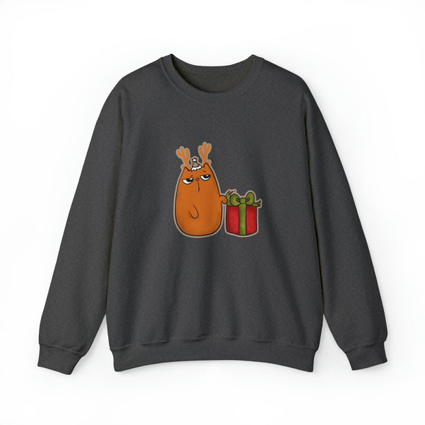 Christmas cat Unisex Heavy Blend™ Crewneck Sweatshirt