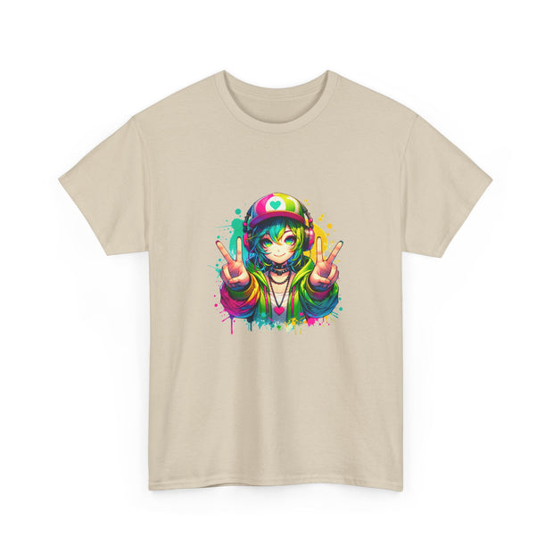 Graffiti Anime Girls Unisex Heavy Cotton Tee
