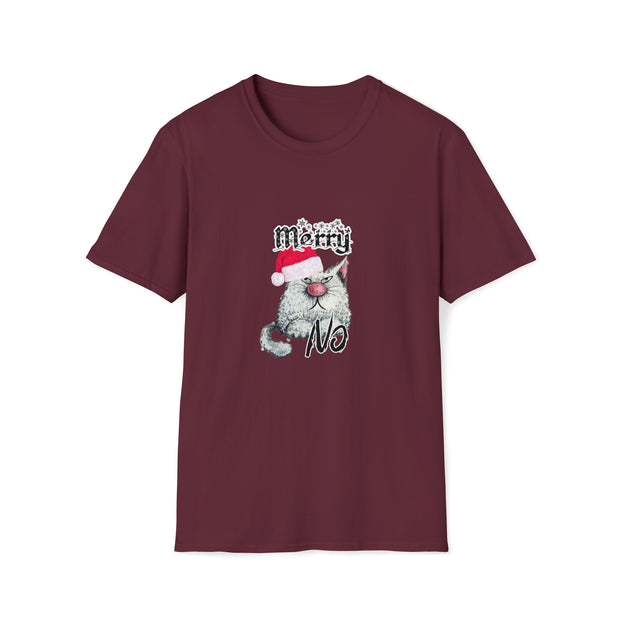 Christmas cat Unisex Softstyle T-Shirt