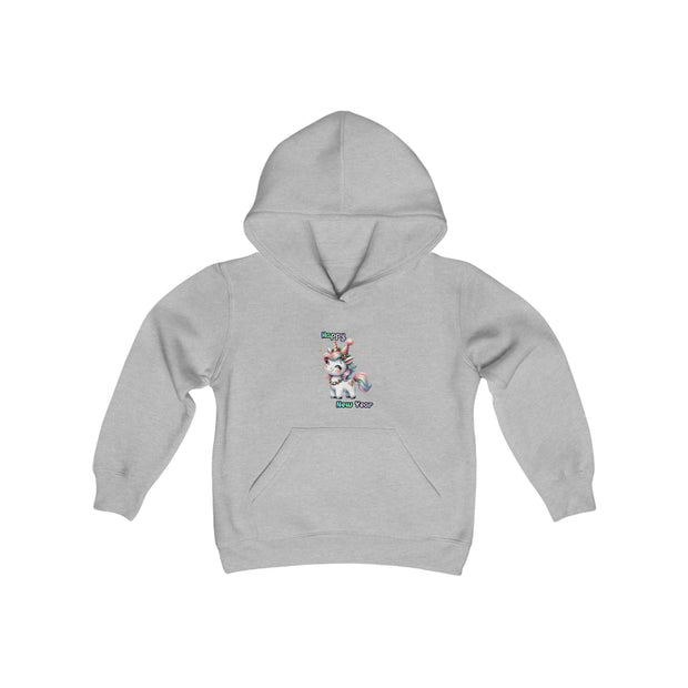 New Year Unicorn Youth Heavy Blend Hooded Sweatshirt