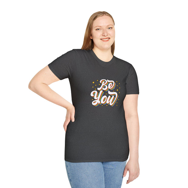 Retro Be You Pride Unisex Softstyle T-Shirt