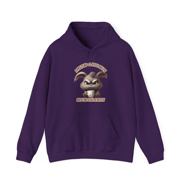 I Pretend that Coffee Helps Unisex Heavy Blend™ Hooded Sweatshirt