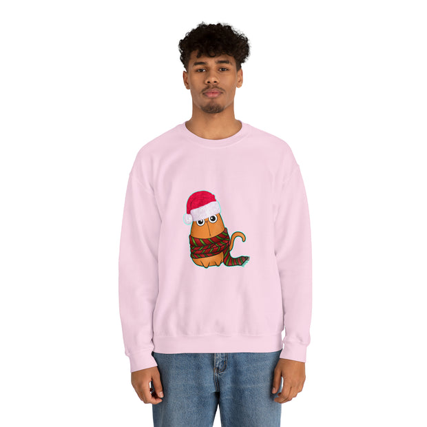 Christmas cat Unisex Heavy Blend™ Crewneck Sweatshirt