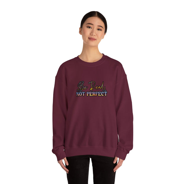 Be Real Not Perfect Unisex Heavy Blend™ Crewneck Sweatshirt