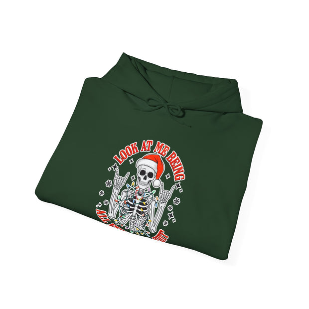 Festive Skeleton Unisex Heavy Blend™ Hooded Sweatshirt