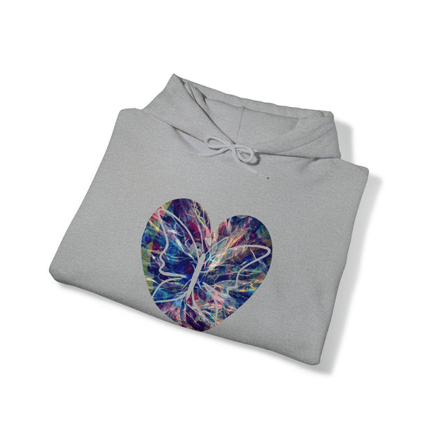 Heart Butterfly Unisex Heavy Blend™ Hooded Sweatshirt