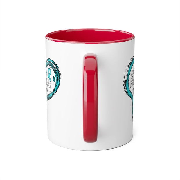 Ovarian Cancer Survivor Accent Mugs, 11oz