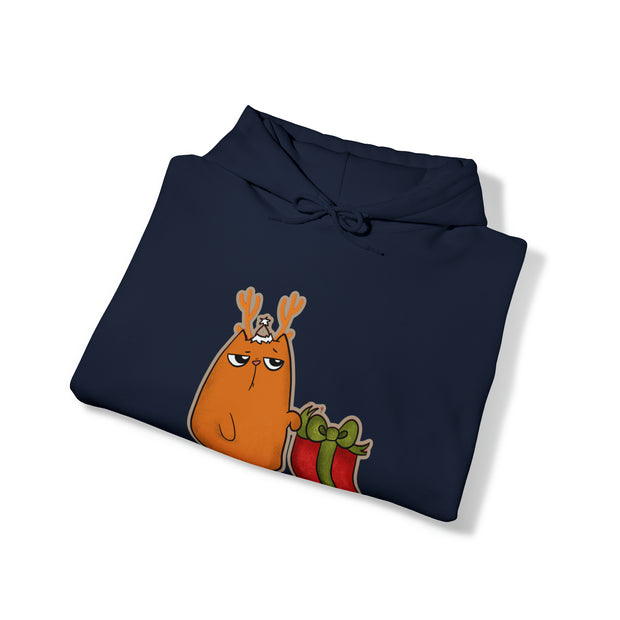 Christmas cat Unisex Heavy Blend™ Hooded Sweatshirt