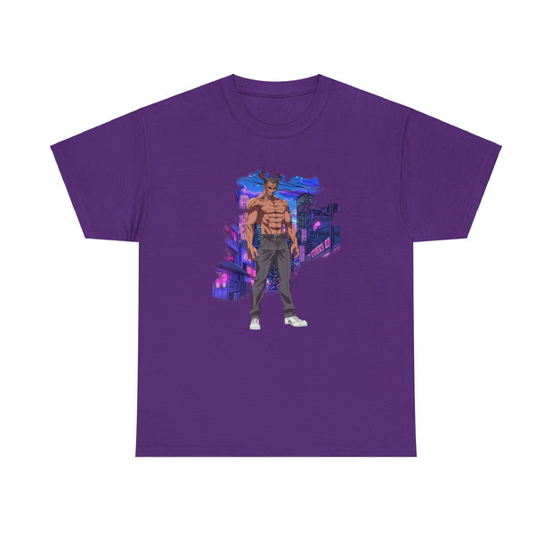 Anime Male Demon Unisex Heavy Cotton Tee