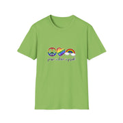 Peace Love and Pride Unisex Softstyle T-Shirt