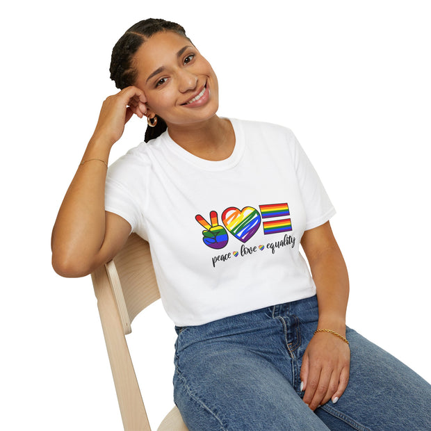 Peace Love and Equality Unisex Softstyle T-Shirt