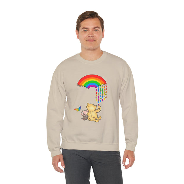Winnie the Pooh Raining Pride Unisex Heavy Blend™ Crewneck Sweatshirt