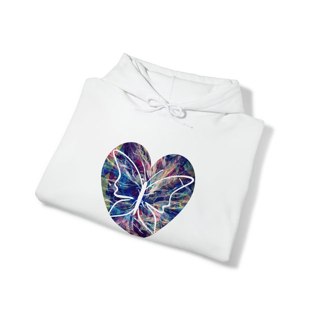 Heart Butterfly Unisex Heavy Blend™ Hooded Sweatshirt