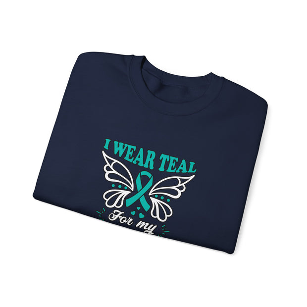 Teal for Mom Unisex Heavy Blend™ Crewneck Sweatshirt