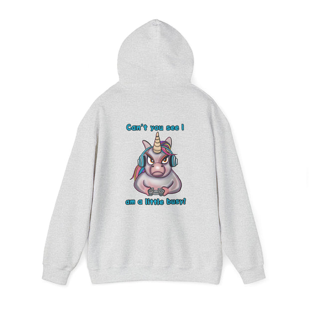 Busy Gaming Unicorn Unisex Heavy Blend™ Hooded Sweatshirt