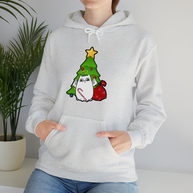 Christmas cat Unisex Heavy Blend™ Hooded Sweatshirt