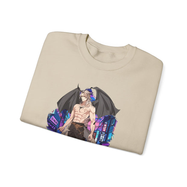 Anime Male Demon Unisex Heavy Blend™ Crewneck Sweatshirt