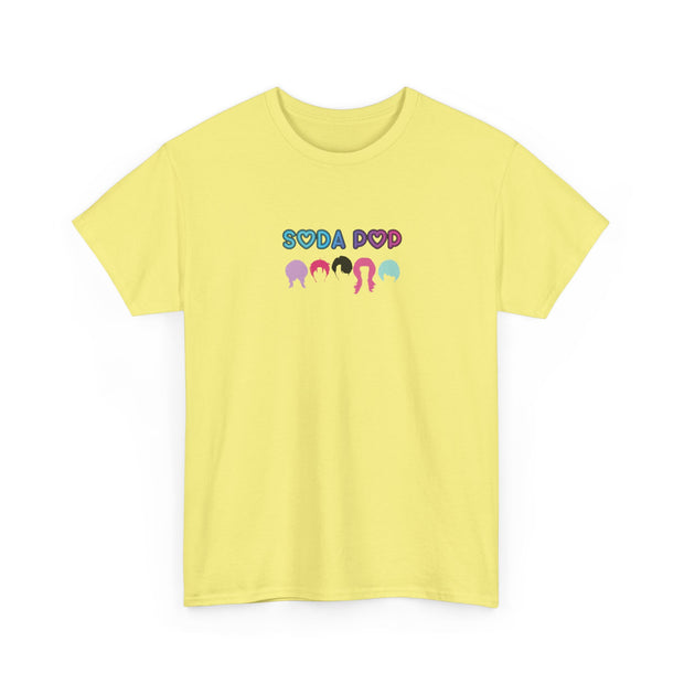 Colorful Soda Pop Unisex Heavy Cotton Tee | Fun Graphic Tee for All Occasions, Festival Apparel, Casual Wear, Gift Ideas, Summer Style