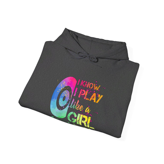 I Know I Play Like A Girl Unisex Heavy Blend™ Hooded Sweatshirt