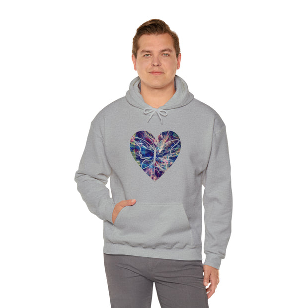 Heart Butterfly Unisex Heavy Blend™ Hooded Sweatshirt